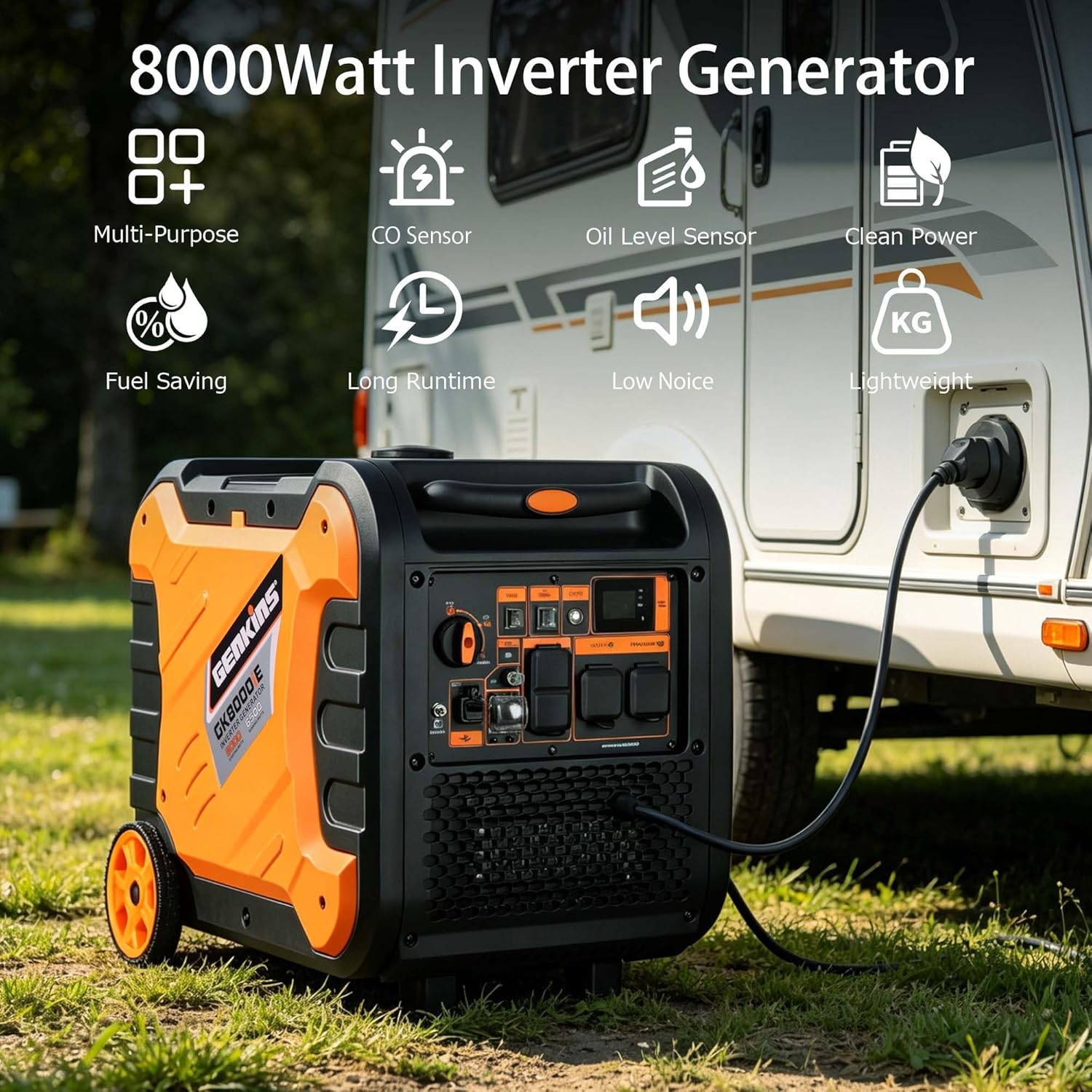 81NHCTCiREL._AC_SL1500_ Genkins Inverter Generator 8000W Outdoor Portable Generators