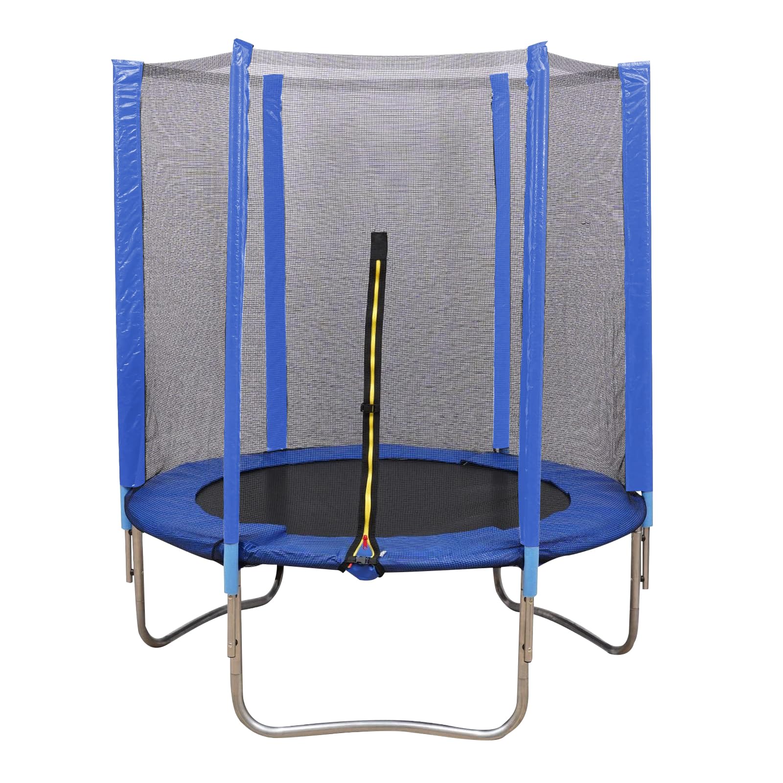 OHMG Trampoline,Trampoline Extérieur Intérieur de Jardin Rond,Trampoline pour Enfant,avec Filet de Sécurité,Filet de sécurité Porte zipée,Ø183CM,150 kg