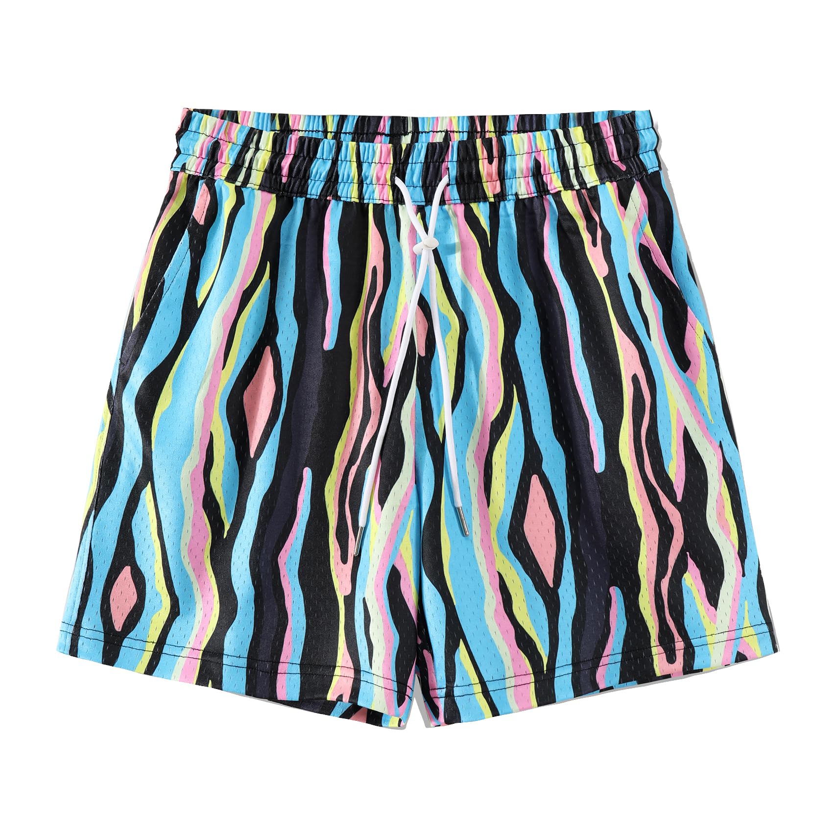 DIOTSR Mens Graphic Basketball Shorts Drawstring Running Workout Shorts Summer Cool Casual Shorts