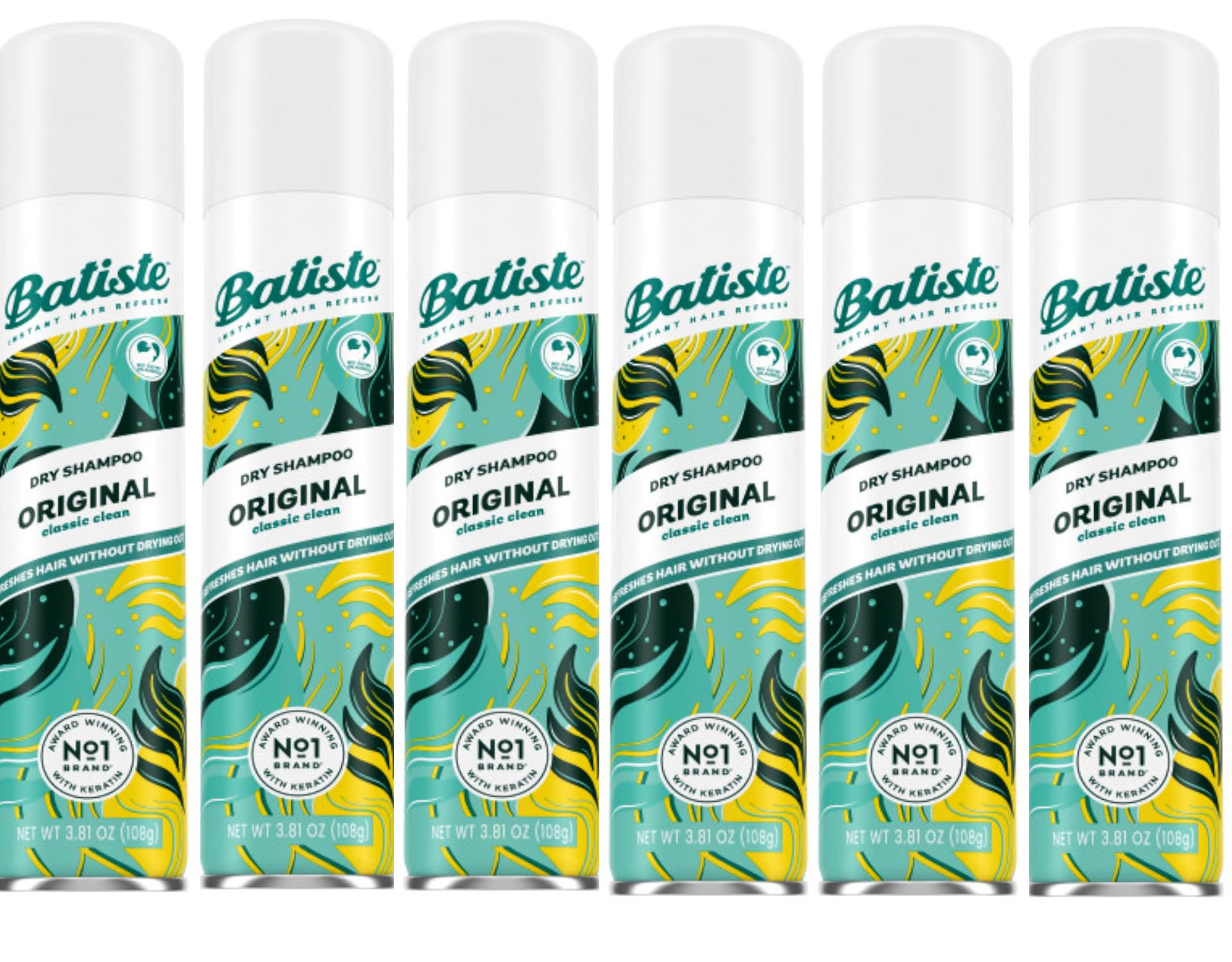 Batiste Dry Shampoo Original 200 ml (Pack of 6)