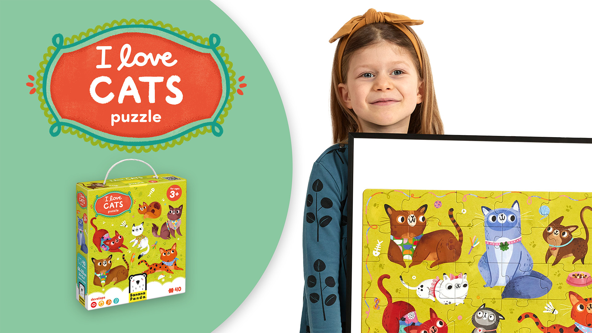 Catloveページ Amazon.com: I Love Cats Puzzle 3+ Floor Puzzle : Banana Panda