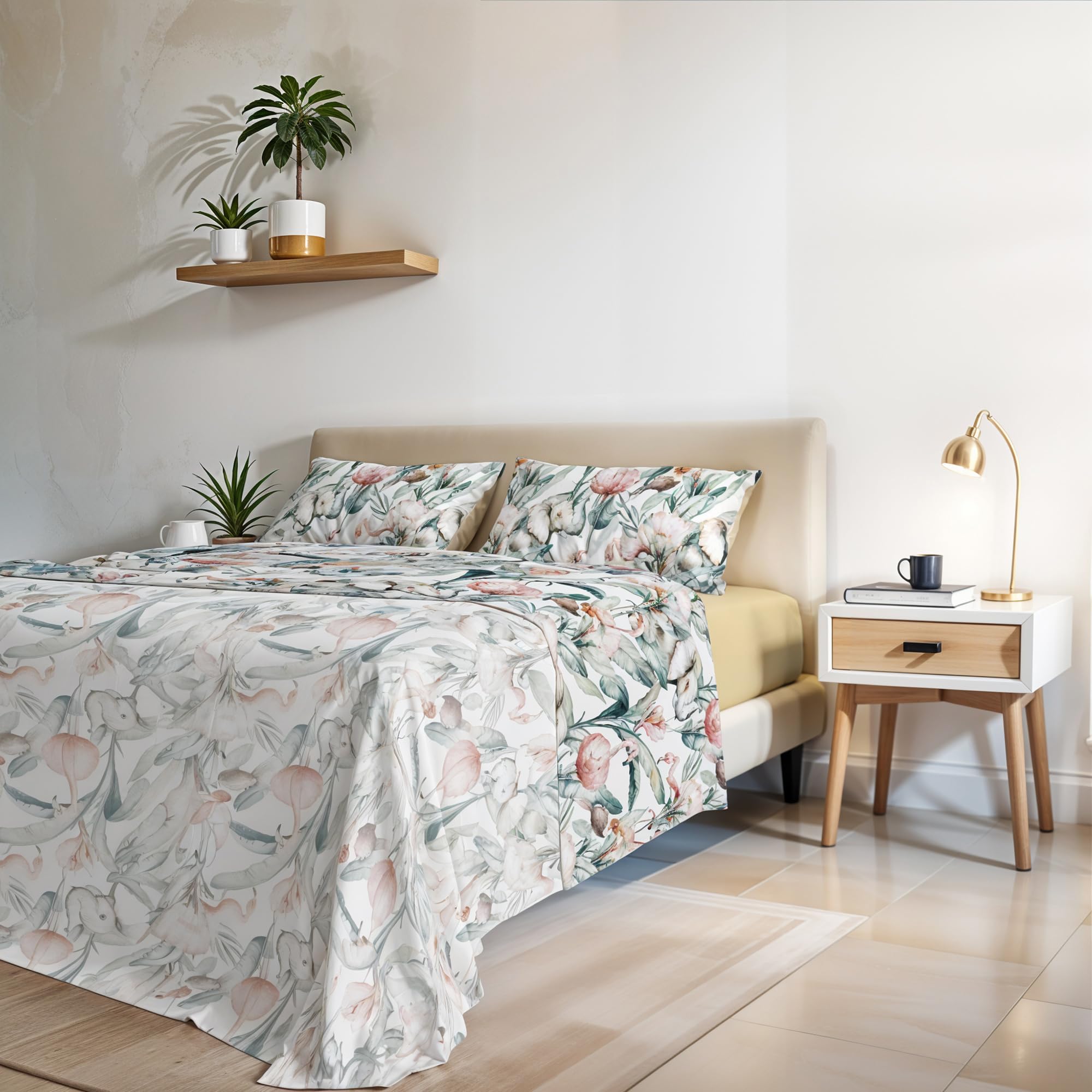 Set Lenzuola Letto Fashion, Made in Italy- Completo Letto in Morbida Microfibra, Lenzuolo Sotto con Angoli, Telo Sopra 240x270 e Federa con Patella Interna, Matrimoniale, Denny