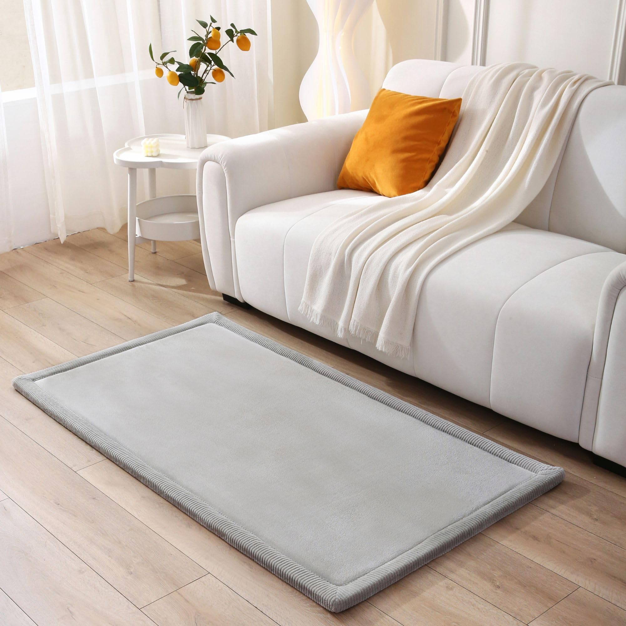Colchoneta Manta Juegos Bebe 280x200x2,5cm, Beige – Tapete Infantil con Memory Foam Manta de Juegos Bebe Antideslizante, Tatami Bebe, Suelos Infantiles — view 10