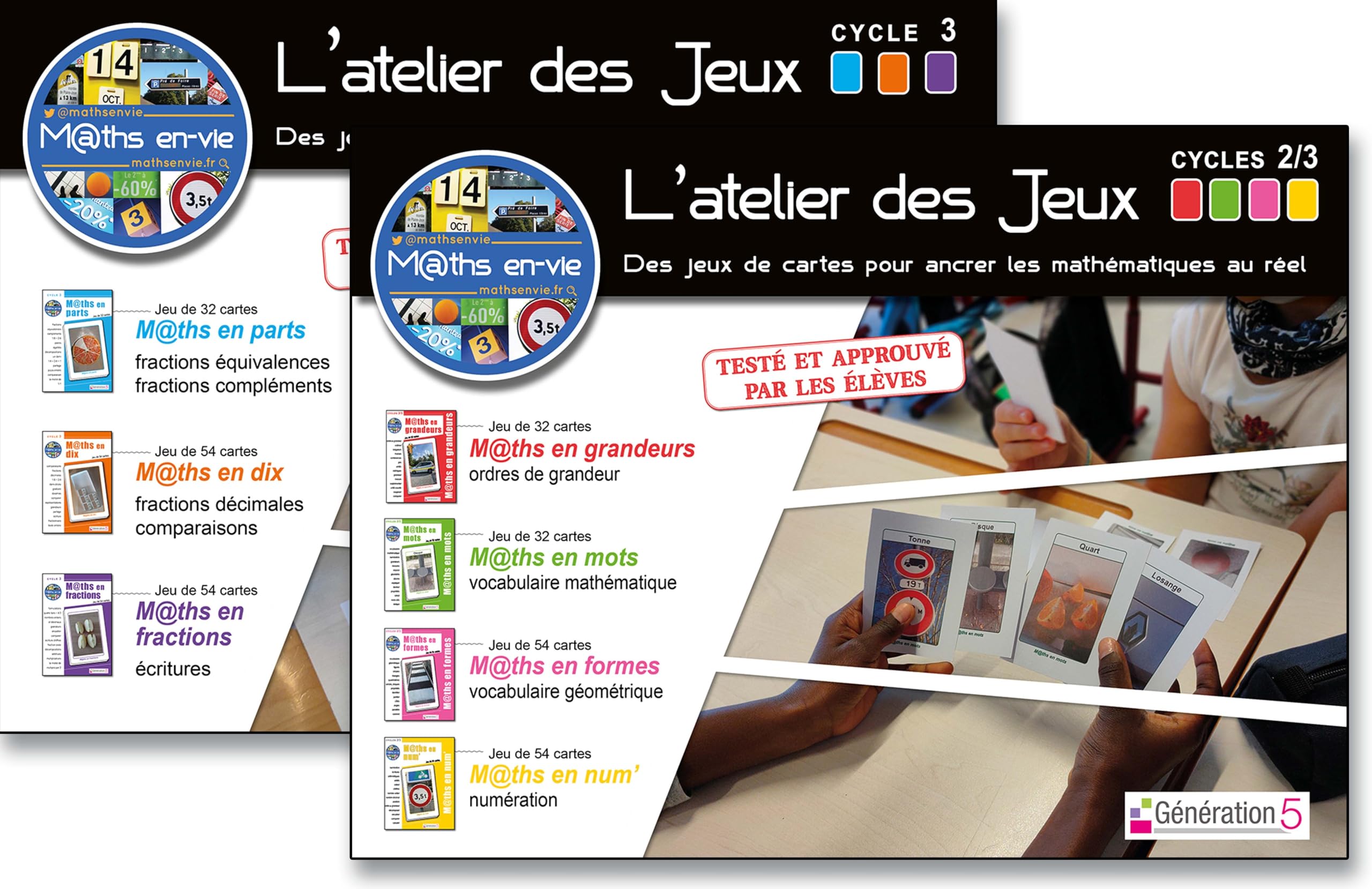 Pack M@THS en-Vie - L'atelier des Jeux (2 Jeux) Cycle 2 et 3