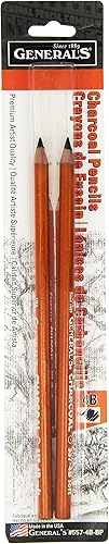 General Pencil 130344 - Lápices de carbón (2/Pkg, 4B, gris)
