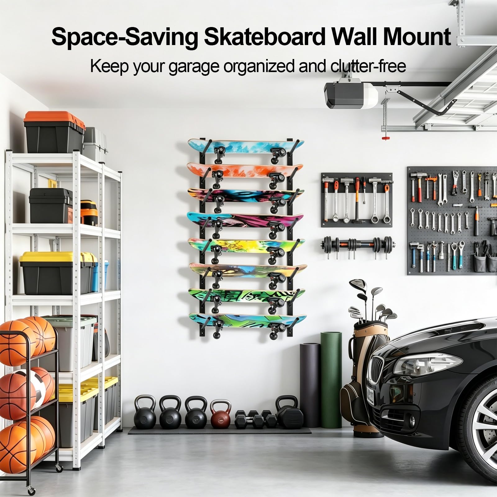 Soporte de Pared para Monopatín, Snowboard y Longboard - Bijun