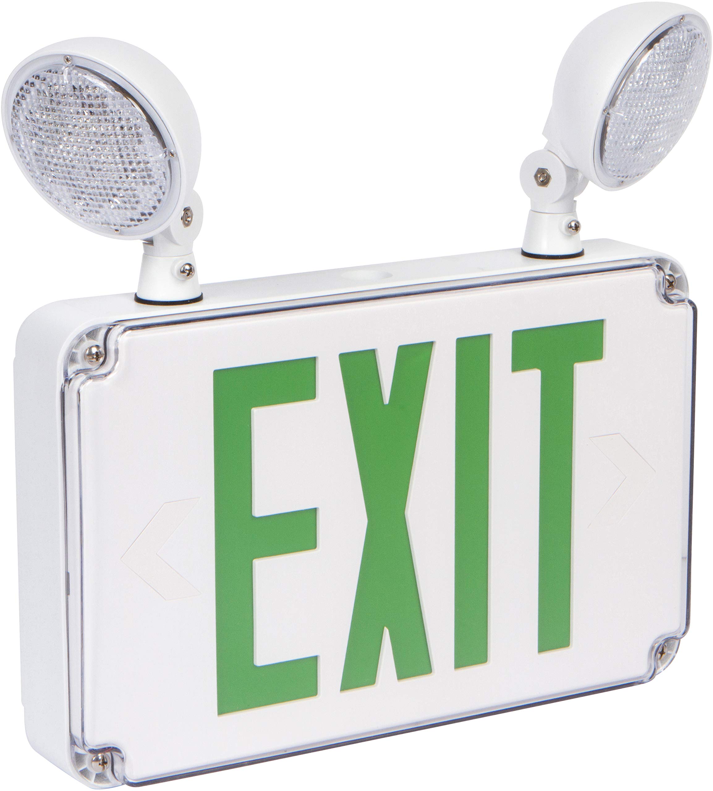 Green Morris Exit Lights Morris Products Round Head LED Combo Exit