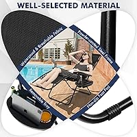 Vista 7 de Giantex Zero Gravity - Silla reclinable para patio al aire libre con portavasos y almohada extraíble, respaldo ajustable, silla de salón