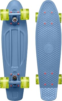 Retrospec Quip Skateboards 22.5" Classic Plastic Mini Cruiser Complete Skateboard Abec with 7 Bearings
