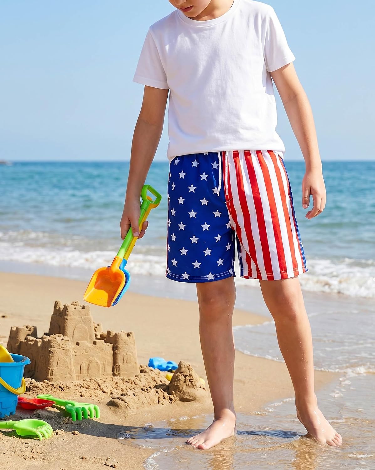 Aueyan Boys Swim Trunks with Compression Liner,Big Boy Bathing Suit Swimwear