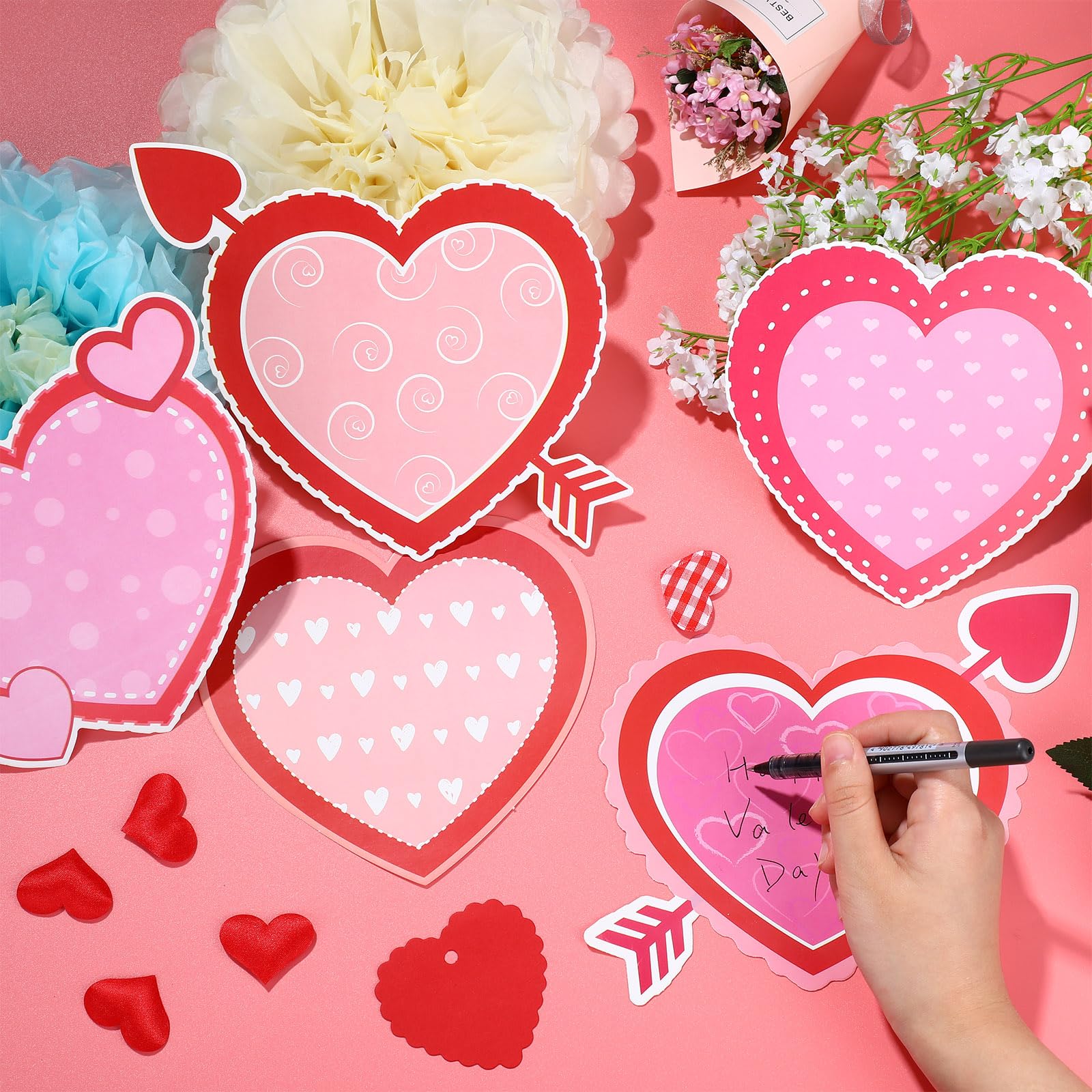 Snapklik.com : Pasimy 90 Pcs Valentines Day Party Heart Cutouts 6 Inch ...