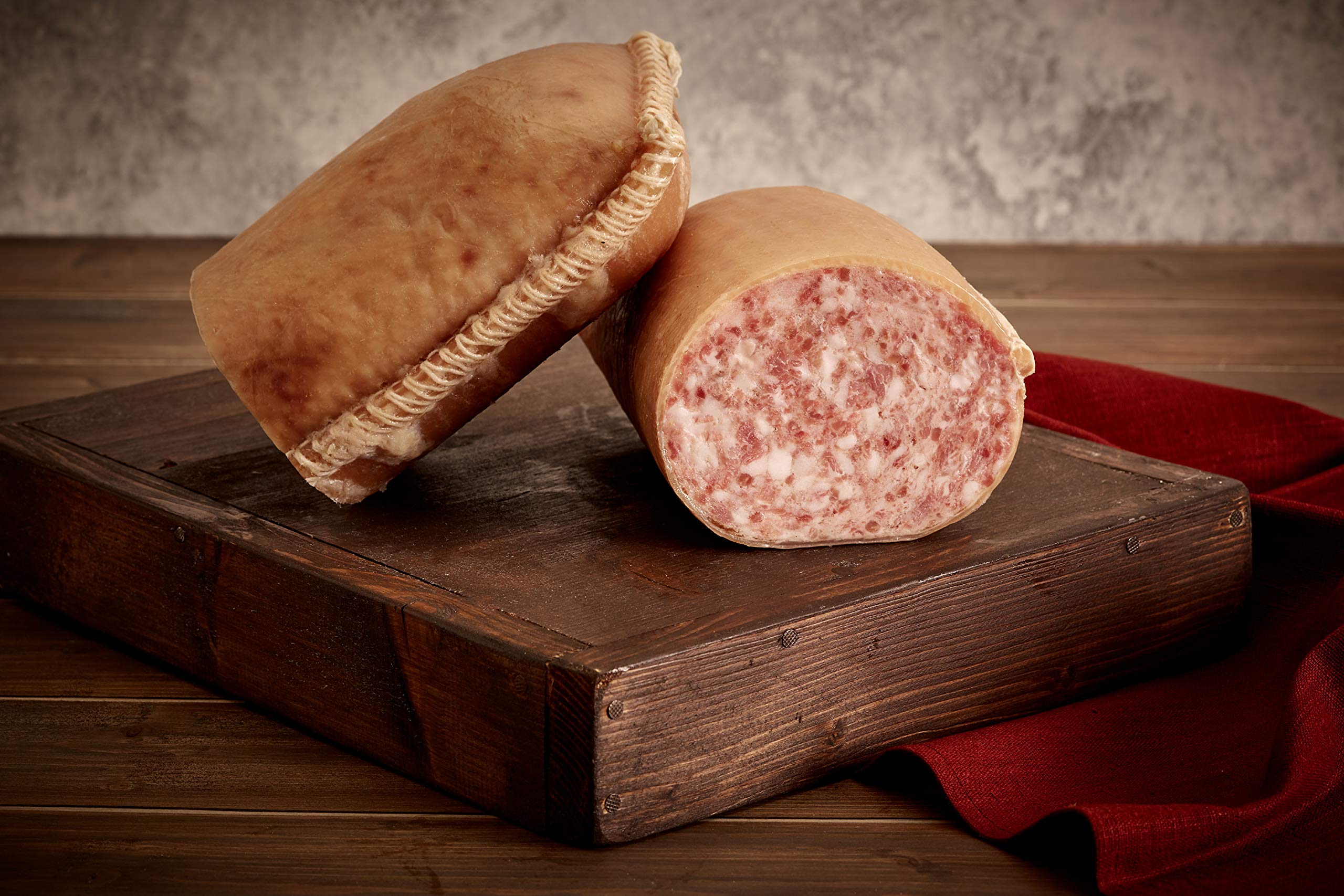 Borsotto, salami cuit charcuterie de porc, Produit typique italien, Salumi Pasini, 1.3 kg