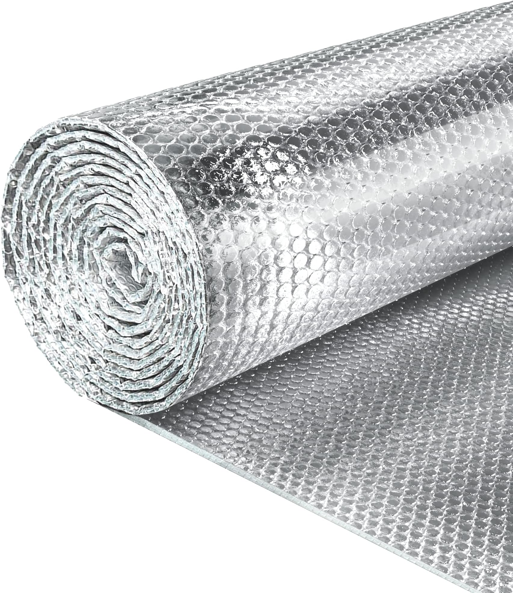 EconoHome Double Bubble Reflective Foil Insulation - Reflective Insulation Roll with Aluminum Foil Cover - Heat Radiant Barrier for Wall, Attic, Air Duct, Window Coverings, Radiator Cover - 16"x10'