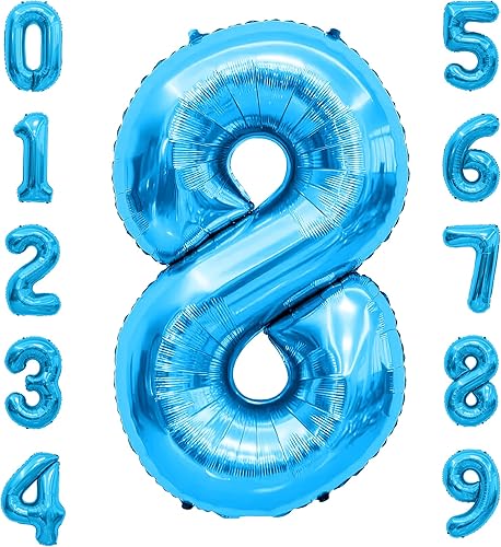 Vista 33 de Globo de número, globos de números de 40 pulgadas, globos de número degradado arcoíris, globo número 1, globo gigante, globo de números de feliz