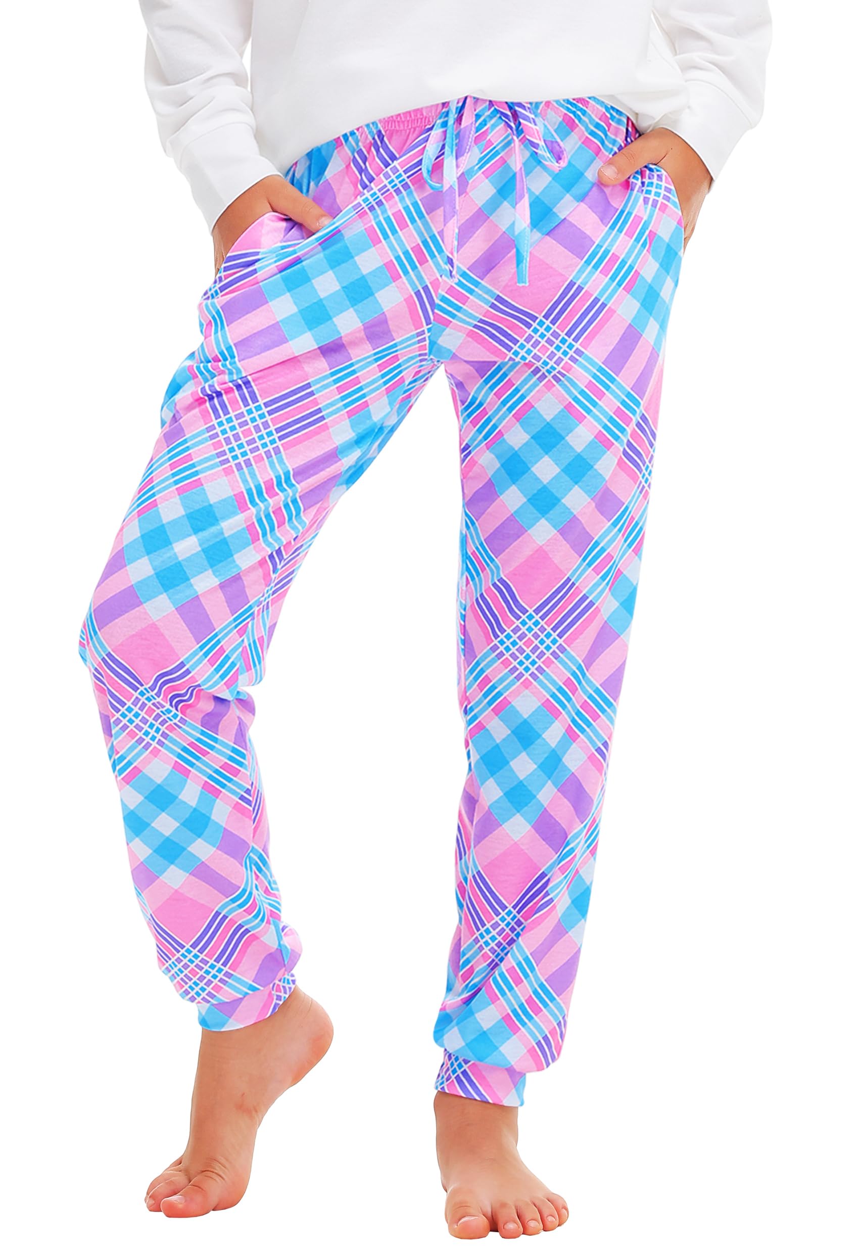 Deerose 4th of July Pants American Flag Drawstring Sweatpants with Pockets 5-14 Years