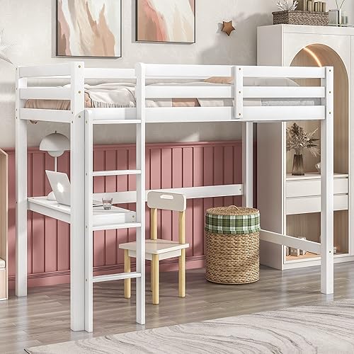 Bellemave FST00021-T-AK1 - Cama alta para niños, individual, color blanco