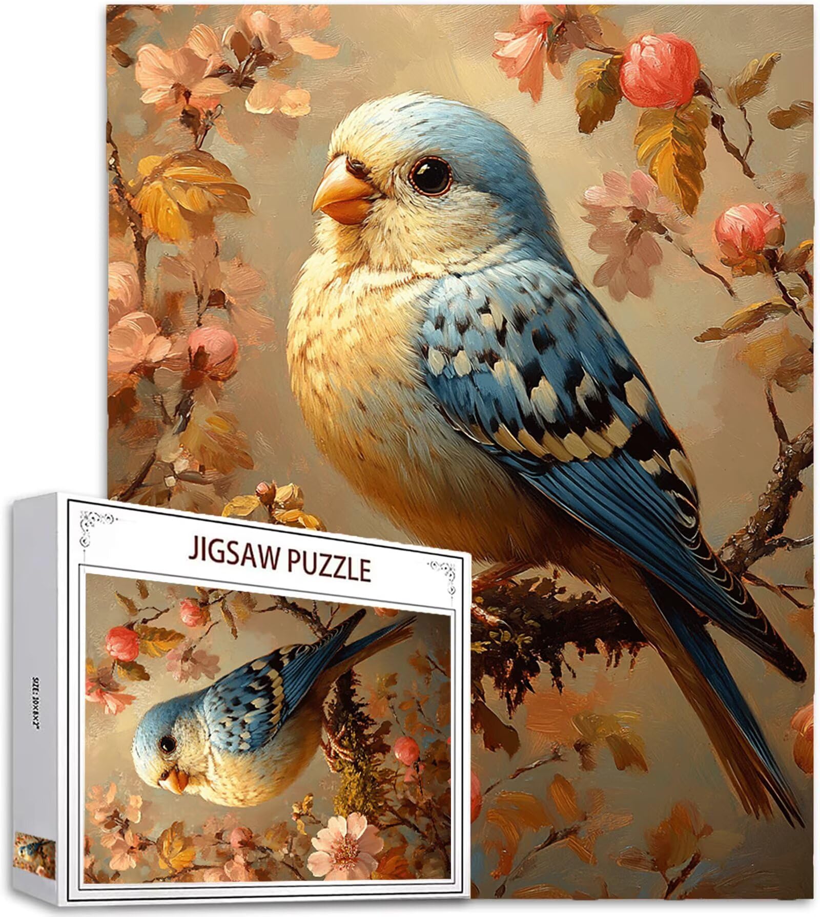 Vogel Puzzle 2000 Teile Erwachsene, Blume Puzzle Design für Erwachsene Anfänger, DIY HD Farbepuzzel Poster Design mit Geschenkbox Verpackung for Zimmer Deko Wohnzimmer, Geschenke für Frauen, Model786