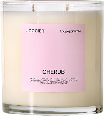 Cherub Candle - Angels Share Fragrance Inspired - 10 oz, 70+ Hour Burn, Non Toxic, Modern, Pink Metal Jar Candle