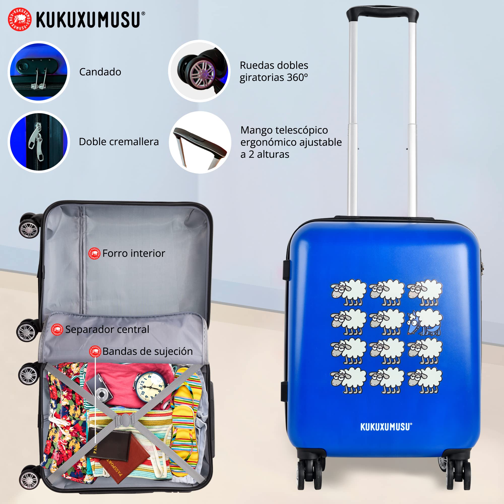 Bergner Kukumaletas Contemporáneo, Juvenil y Divertido, Estándar