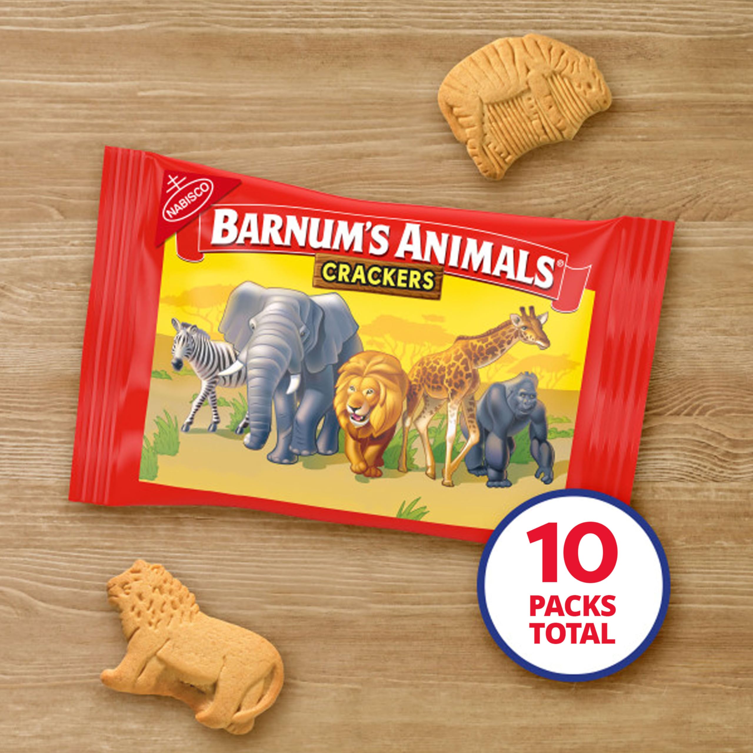 BARNUMS Original Animal Crackers Kids Snacks 10 Snack Packs — view 4