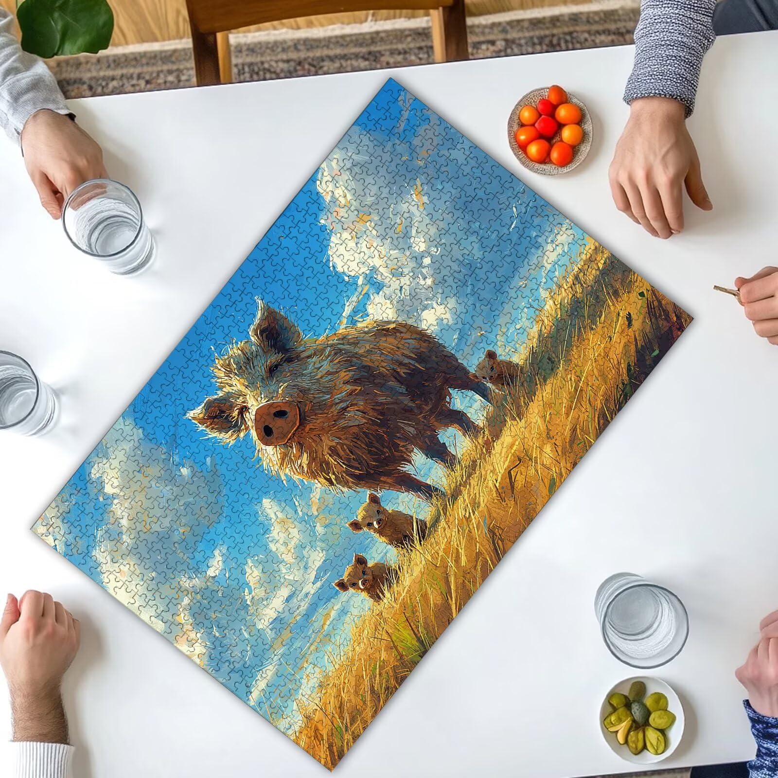 Puzzle Cochon 4000 Pièces Adultes, Puzzle 4000 Pièces pour Adultes et Enfants à Partir de 14 Ans, Animal Puzzles Bois de Qualité Supérieure avec Une Boîte d'emballage Exquise, Cadeau Femme, -3127