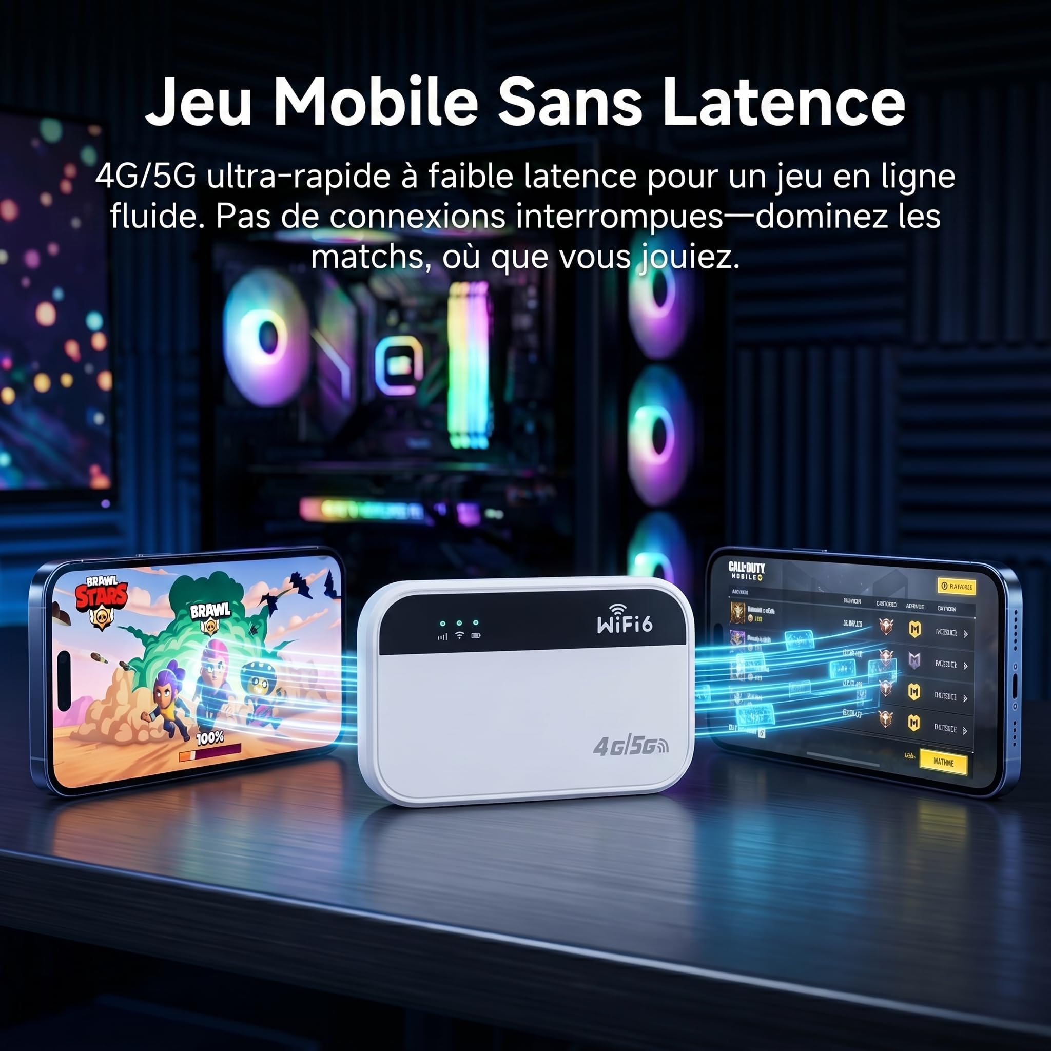 Routeur WiFi 5G Portable, Hotspot WiFi Nomade Voyage, Pocket WiFi, Slot SIM | 3000mAh, 14H Autonomie, 300Mbps, 28 Appareils, WiFi 6, Sans Abonnement, Plug & Play, Voyage, Camping, Télétravail, Plein Air