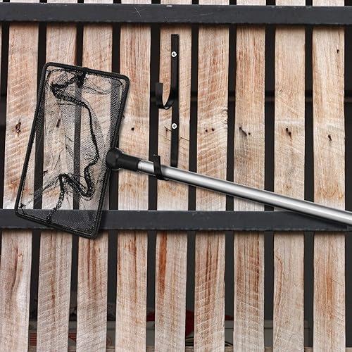 Miniatura 7 de 6 piezas de gancho para poste de piscina, soportes de metal para natación, gancho de piscina con 12 tornillos para postes telescópicos, skimmers,