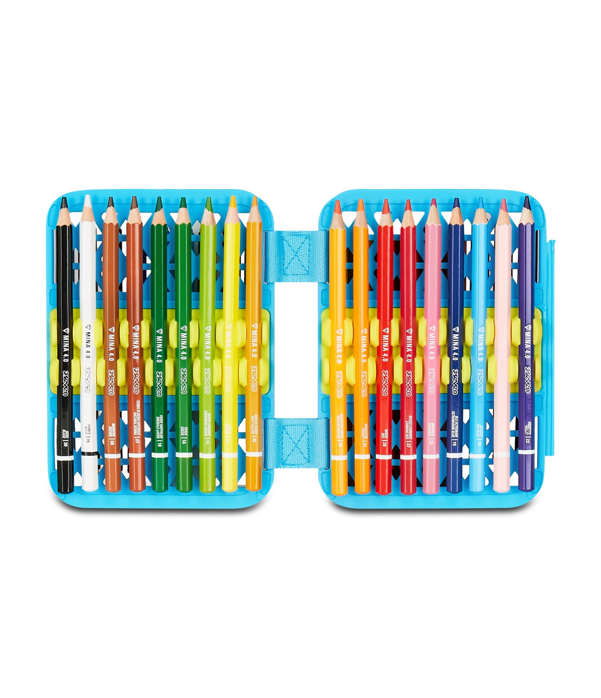Seven Astuccio Scuola Speed Pad Plus ELECTRICVIBE BOY, Blu, Portapenne attrezzato, 45 pezzi, Planche amovibili, Tasca interna per cancelleria, Accessori Zaino, Scuola elementare e media, Bambino