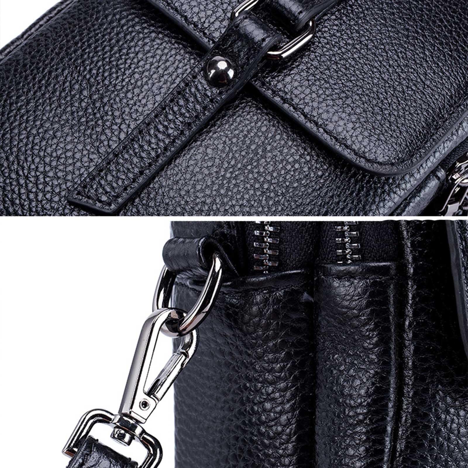Bolso Bandolera Vintage Para Teléfono Para Mujer, Bolso Bandolera Ligero de Piel Auténtica