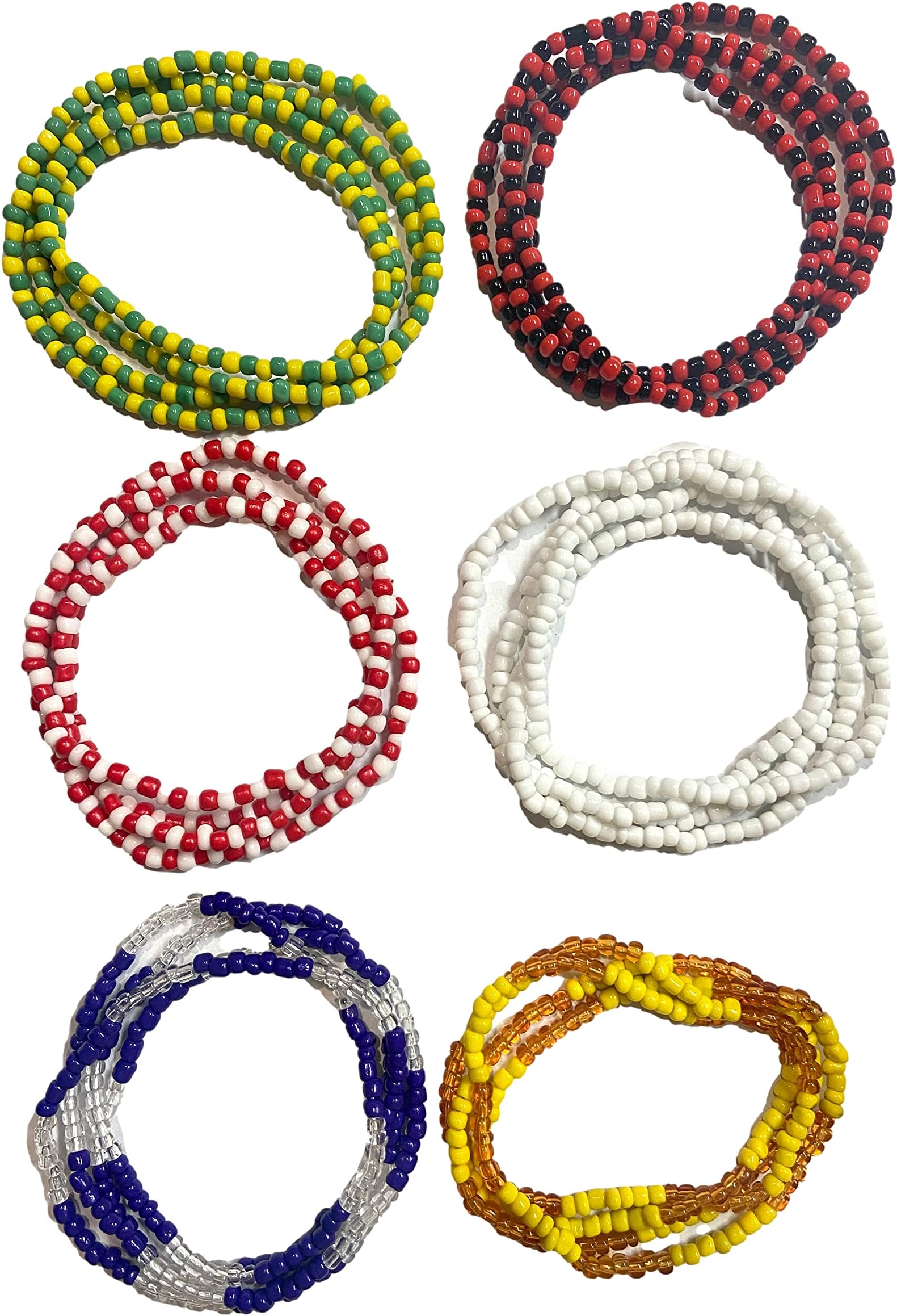 Collares De Santeria Orisha Collares Set 6 6 Collares de Santeria, Obatala, Shango, Elegua, Oshun, Yemaya, Orula Ifa Santeria