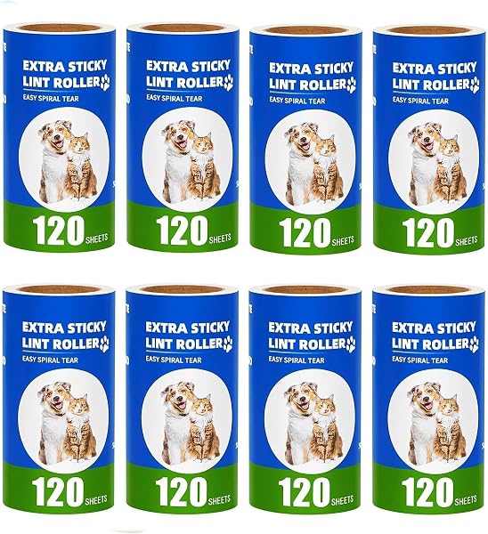 Omtofo rodillo quitapelos, 8 rollos, 960 hojas