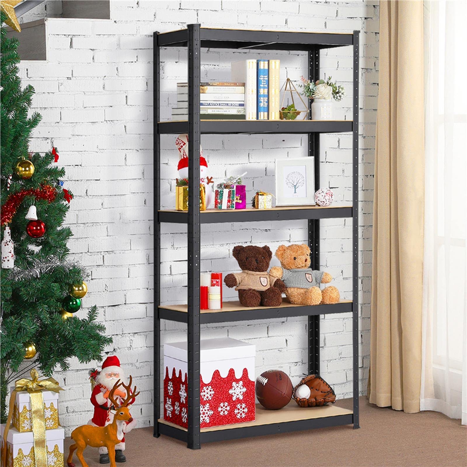 Yaheetech 2er Set schwerlastregal 180x90x30cm pulverbeschichtet Kellerregal 5 Böden Regalsysteme Lagerregal 875 kg belastbar