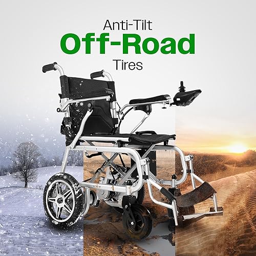 Vista 29 de Culver Artemis Silla de ruedas eléctrica todo terreno resistente, sillas de ruedas eléctricas plegables elegibles para HSA FSA para adultos, sillas