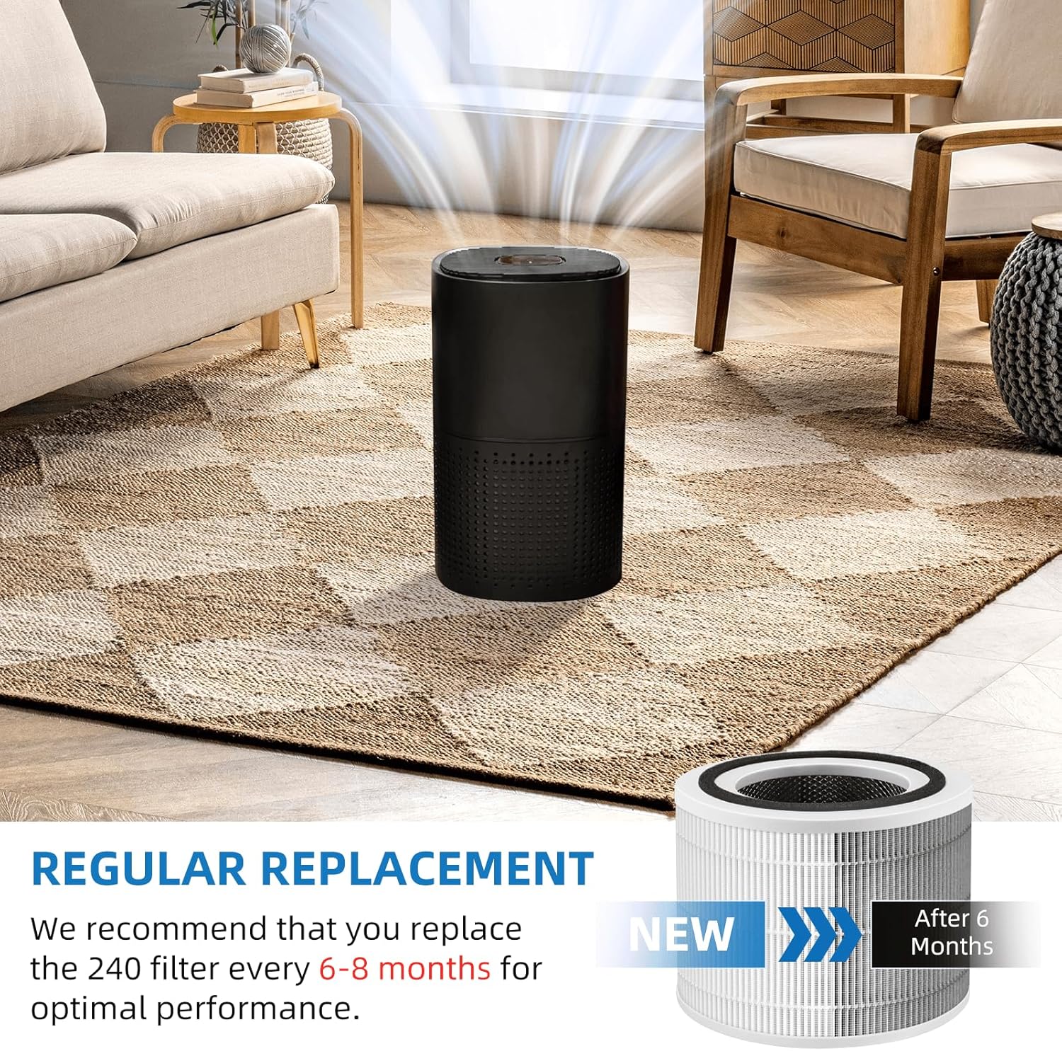 14 True HEPA Filter Replacement Compatible with Puroair 240 Air Purifier, 3-in-1 HEPA 14 Filter with Activated Carbon Filter, 4-Pack by APPLIANCEMATES - Image 6