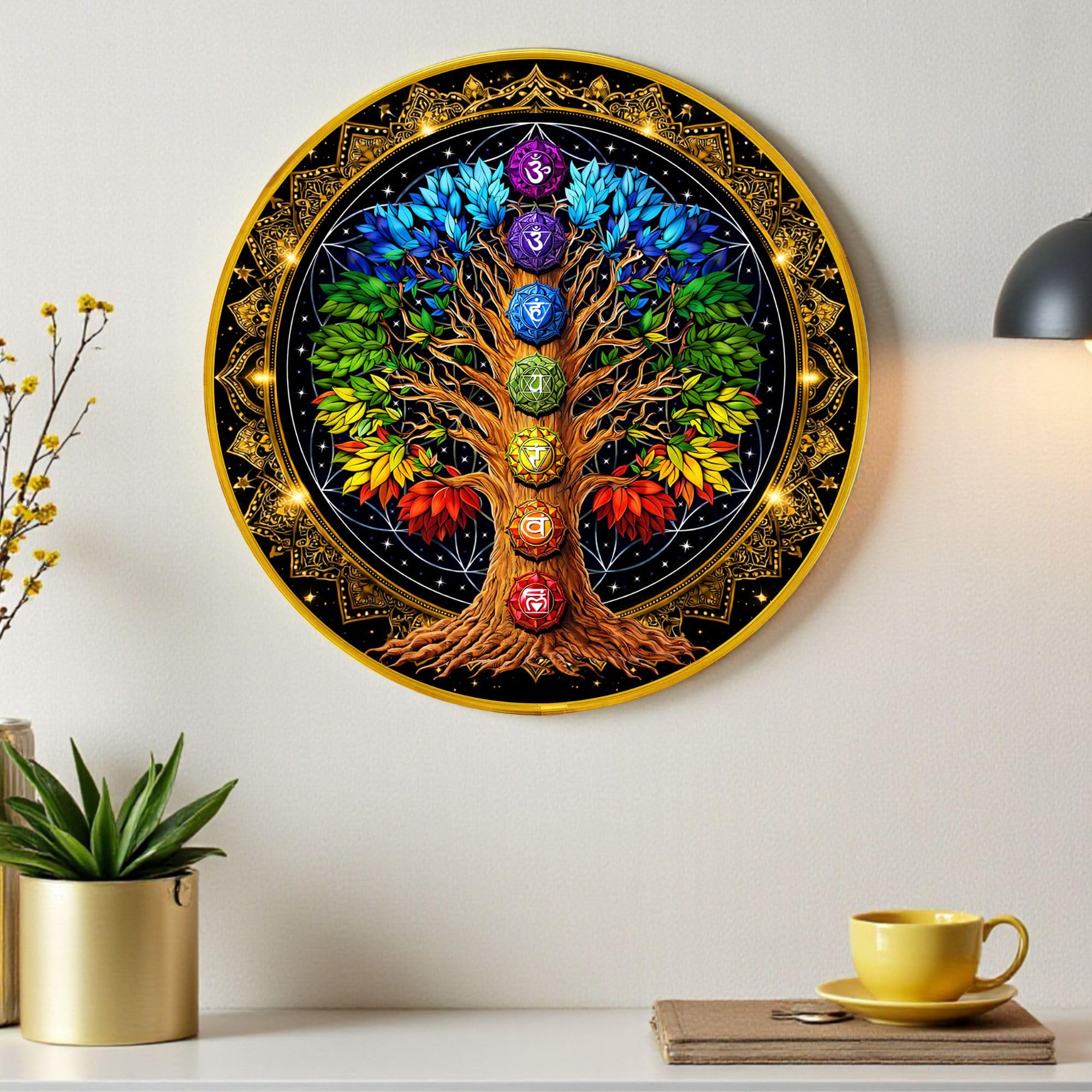 Golden Tree of Life Wall Art - Vastu Prosperity Decor -13
