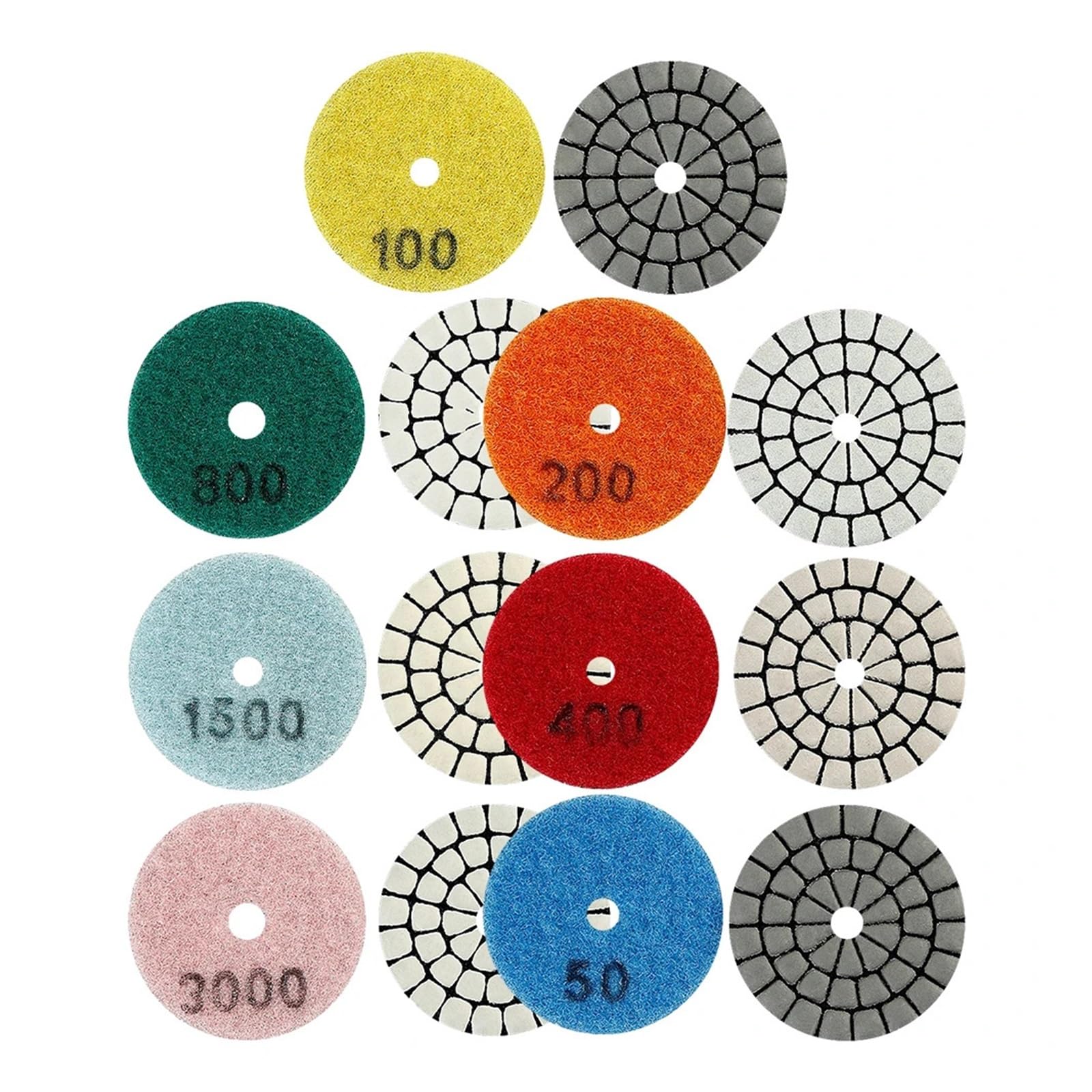 Generisch 8-teiliges Diamant-Nasspolierpad-Set –  Produktbild-Vorschau 3
