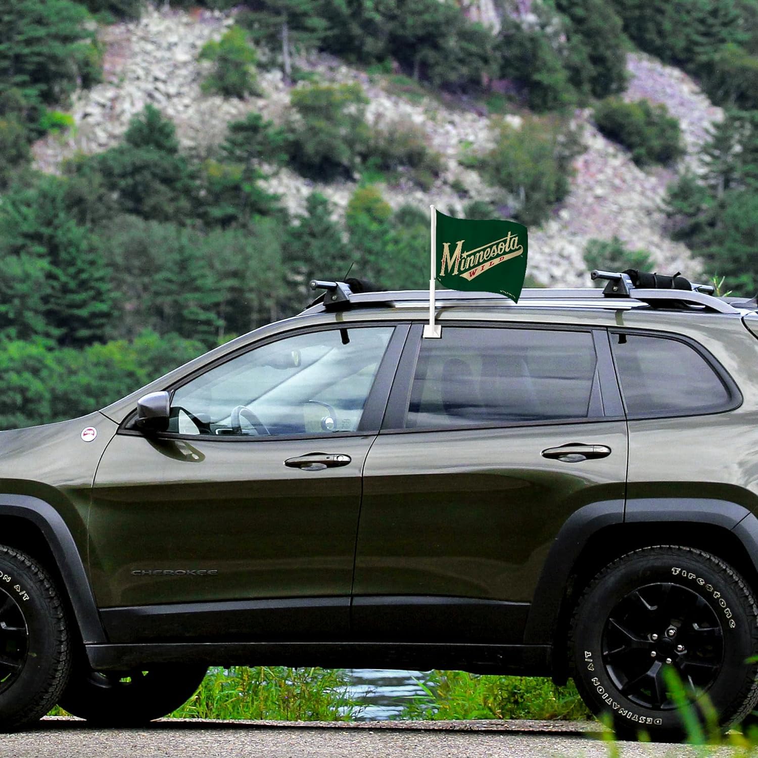 Rico Utah Jazz Basketball 14x19 Double Sided Window Mount Car Flag