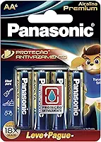 Panasonic Pilha Alcalina Premium Aa C/06 Unidades Cinza