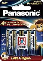 Panasonic Pilha Alcalina Premium Aa C/06 Unidades Cinza