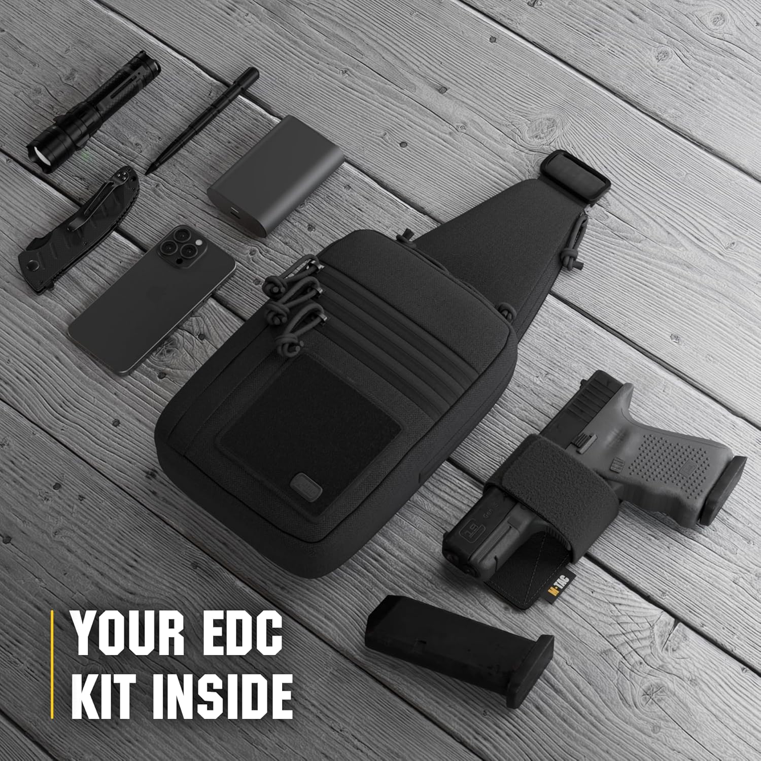 M-Tac CCW Sling Bag for Men & Women - EDC Shoulder Bag Tactical - Crossbody Concealed Carry Bag - Mens Chest Pack - Image 5