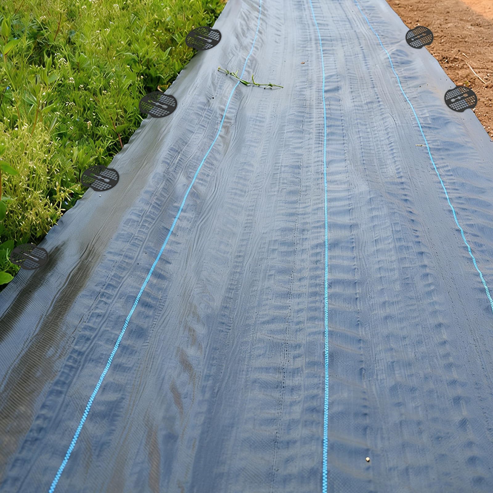 60 sztuk haczyków do kotwicy gruntowej, 60 śledzi + 60 krążków buforowych (150 x 40 mm, Ø 2,5 mm), ocynkowane śledzie ogrodowe w kształcie litery U, zestaw haczyków do mulczowania sztucznej