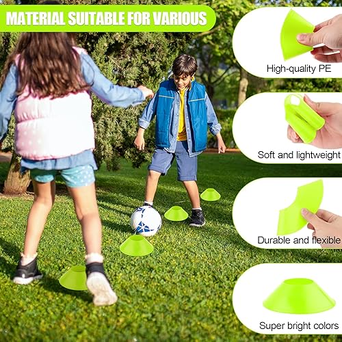 Miniatura 4 de 15 conos de fútbol para entrenamiento deportivo, mini piñones de fútbol, conos flexibles de práctica de agilidad para baloncesto, correr,