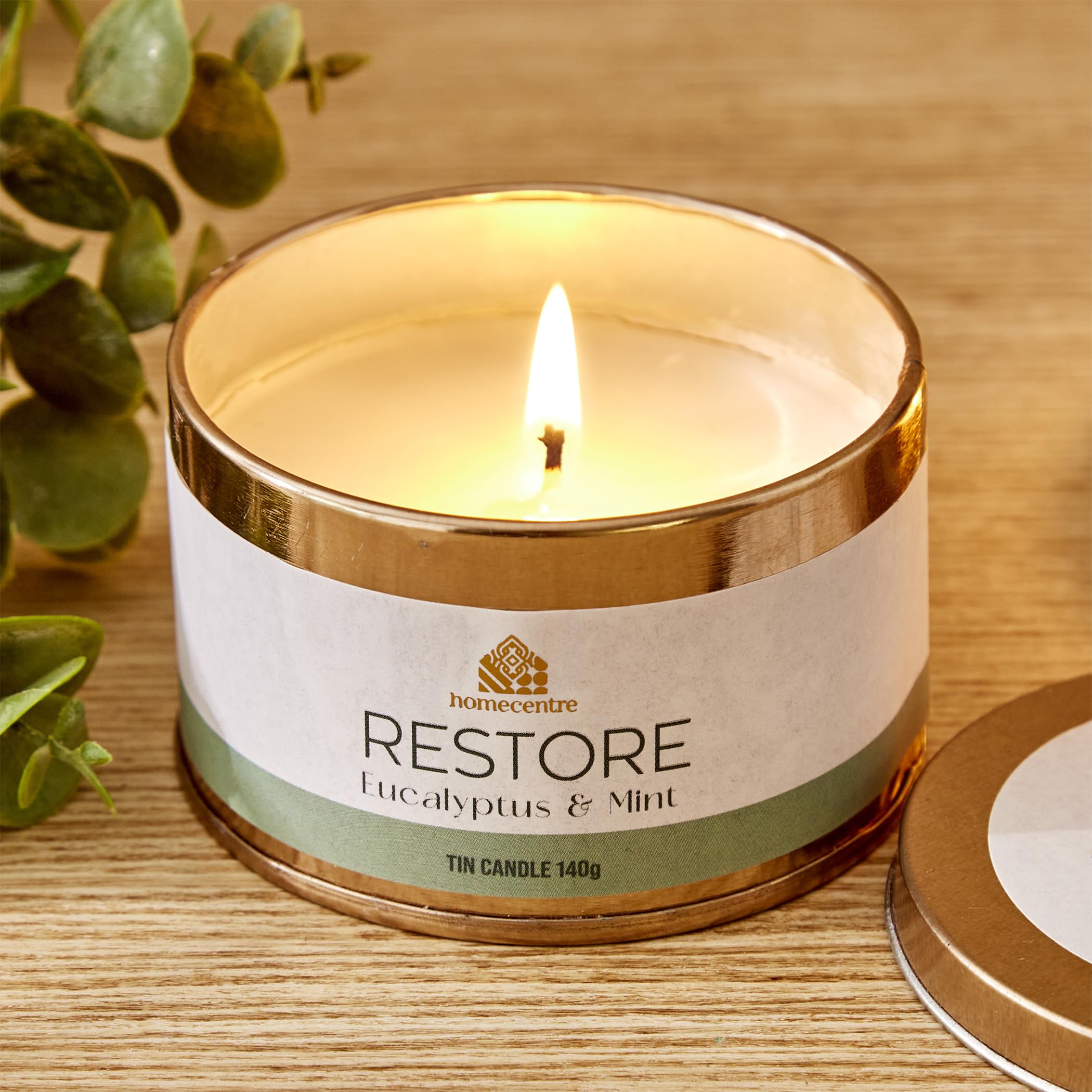 SS24-ADORA SPA TIN Candle 140G - Restore - Eucalyptus and Mint-image-22