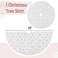 Vista 54 de Mr. Pen Christmas Tree Skirt - 48 inches, Faux Fur, White