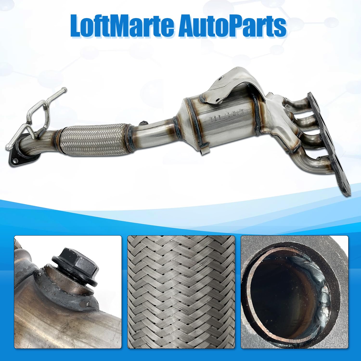 Amazon | LoftMarte 16584 マニホールド触媒コンバーター マツダ 3 5