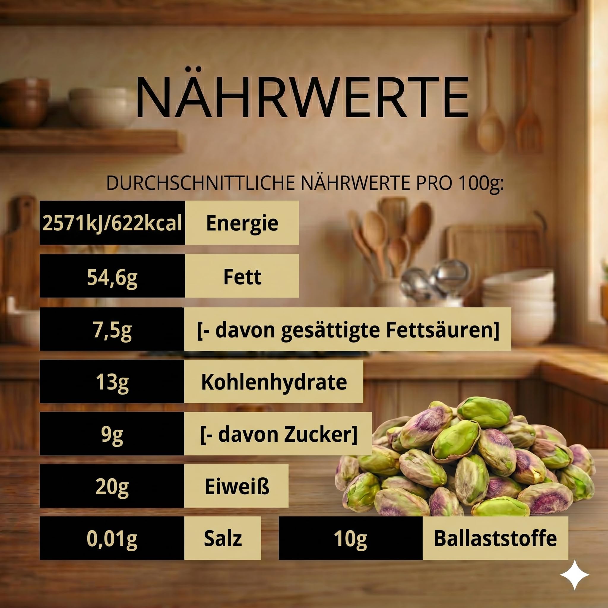 SIVIFOOD® Premium Pistazienkerne geschält [1kg] – Naturbelassene Pistazien ohne Schale in Premium Qualität – Ungesalzene & Ungeröstete Pistazienkerne – Vegan & vielseitig zum Backen, Kochen & Snacken