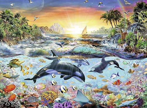 Ravensburger - Orca Paradise - Rompecabezas de 200 piezas para niños cada pieza es única las piezas encajan perfectamente multicolor paquete de 1 Ravensburger - Orca Paradise - Rompecabezas de 200 piezas para niños cada pieza es única las piezas encajan perfectamente multicolor paquete de 1