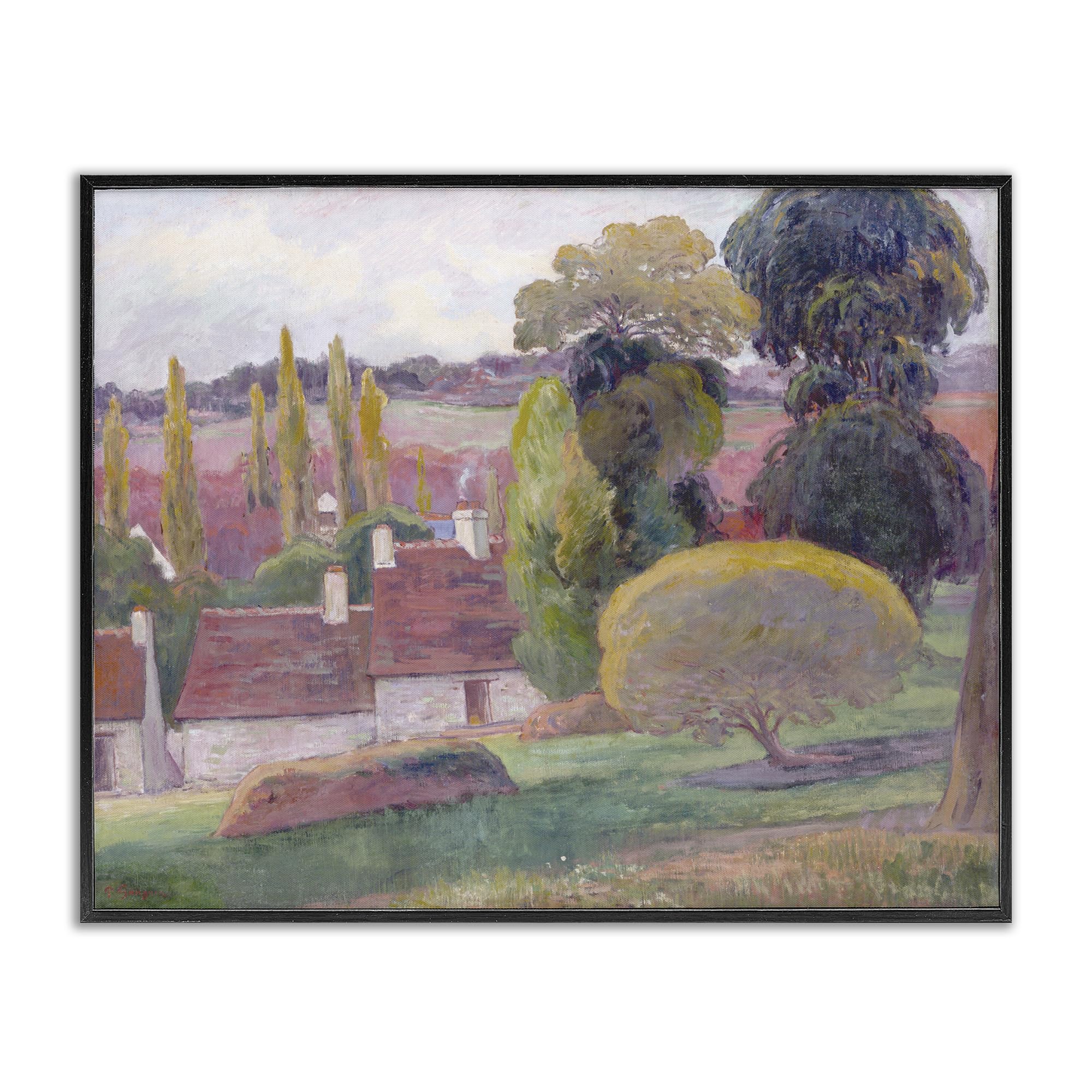 Stupell Industries Brittany Farm Landscape Horizon 'A Farm In Brittany Gauguin'| Framed Giclee Art