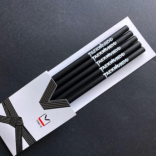 Miniatura 9 de TAE-S Taekwondo - Lápices HB de madera con estuche de PVC transparente blanco, idea de regalo pensada para estudiantes de artes marciales (6