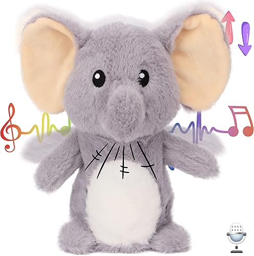 Miniatura 10 de Hopearl Talking Bunny Repeats What You Say Rabbit with Carrots Nodding Electric Interactivo Juguete animado de peluche para niños pequeños blanco 7